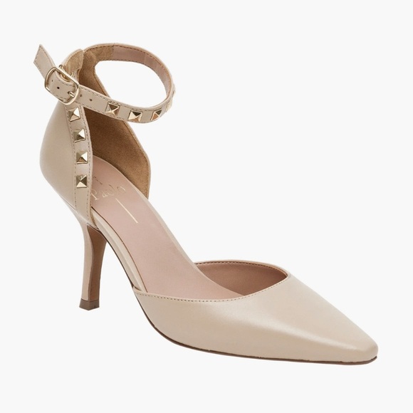 New Linea Paolo Yanka Ankle Strap Pump in Nude Size 8 - Picture 1 of 11